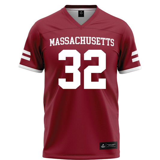 UMass - NCAA Football : Jackson Paradis - Maroon Football Jersey