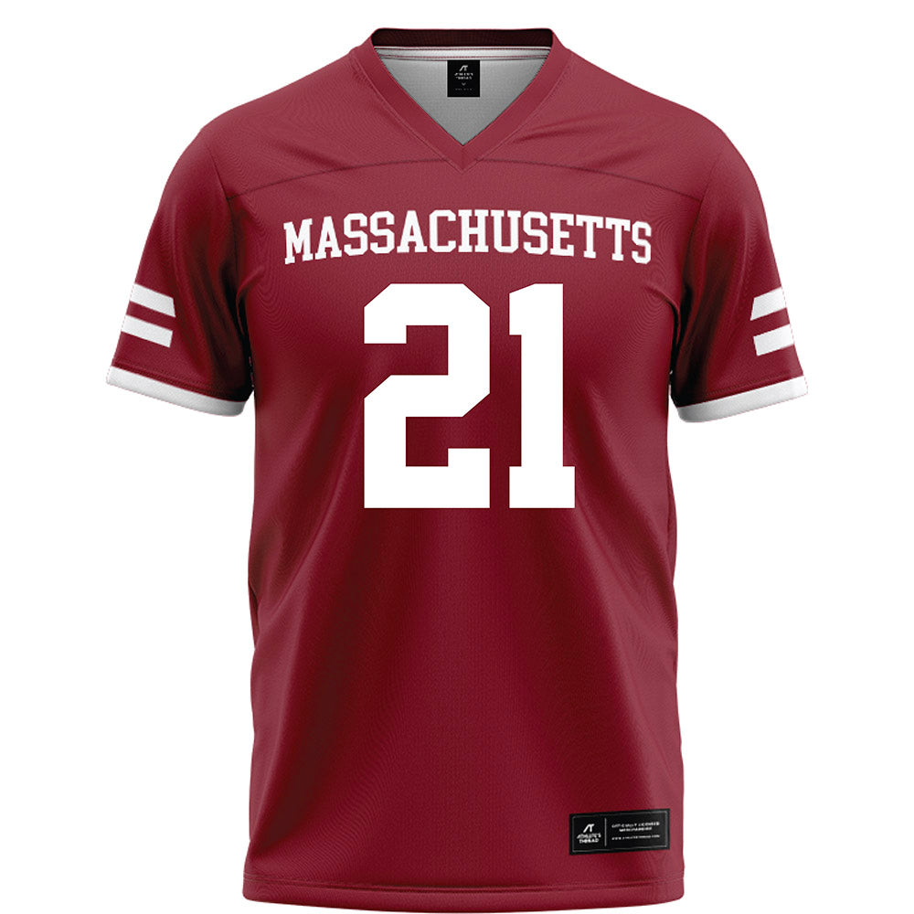 UMass - NCAA Football : Te'Rai Powell - Maroon Football Jersey