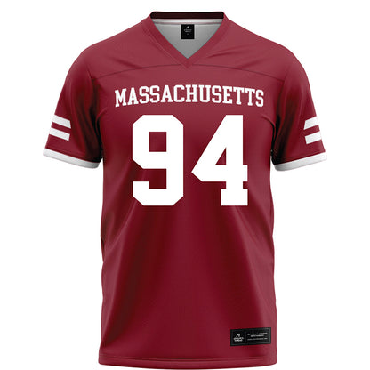 UMass - NCAA Football : Bennett Abbe - Maroon Football Jersey