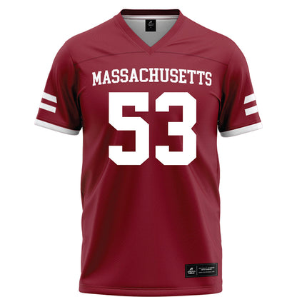 UMass - NCAA Football : Magnus Von Saldern - Maroon Football Jersey