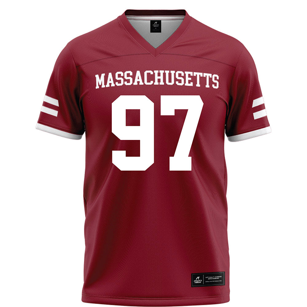 UMass - NCAA Football : Jermaine Wiggins Jr - Maroon Football Jersey
