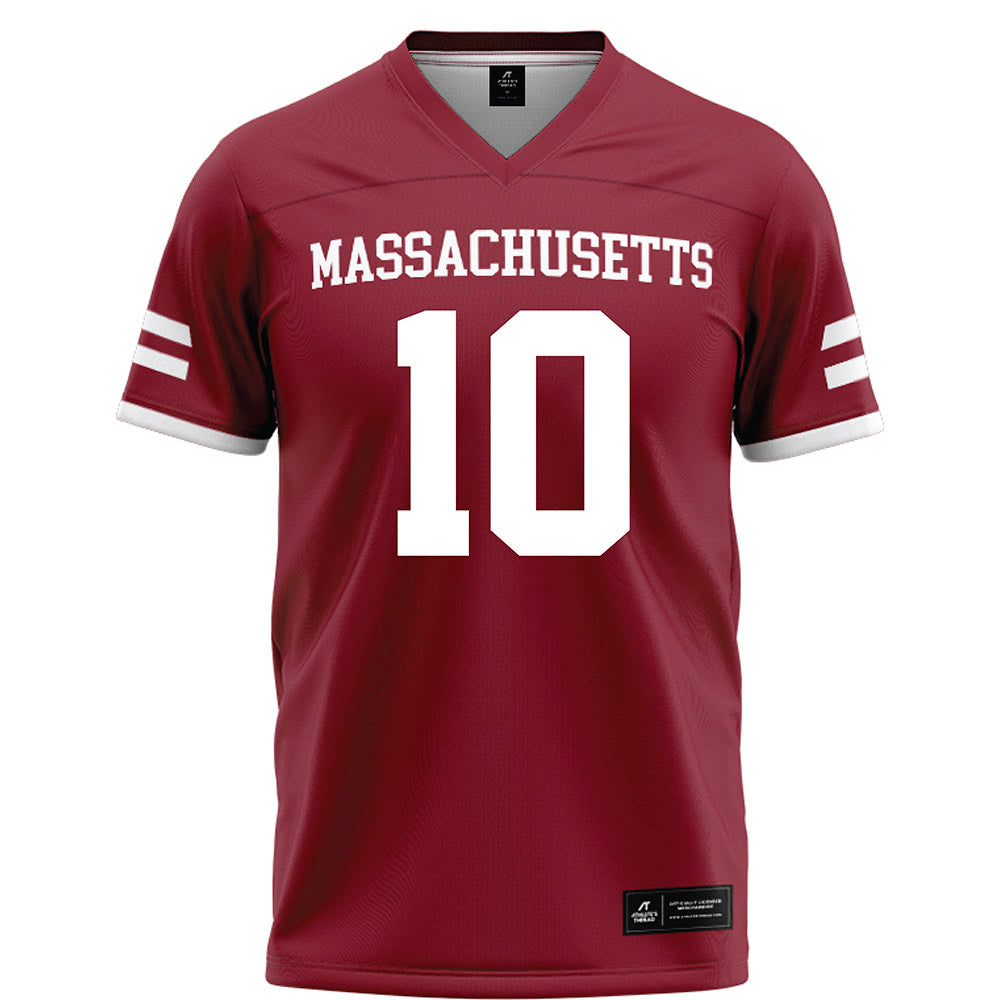 UMass - NCAA Football : Zukudo Igwenagu - Maroon Football Jersey