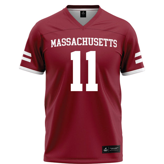 UMass - NCAA Football : Leonard St Gourdin - Maroon Football Jersey-0