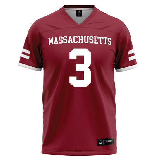 UMass - NCAA Football : Elijah Pedro - Maroon Football Jersey-0