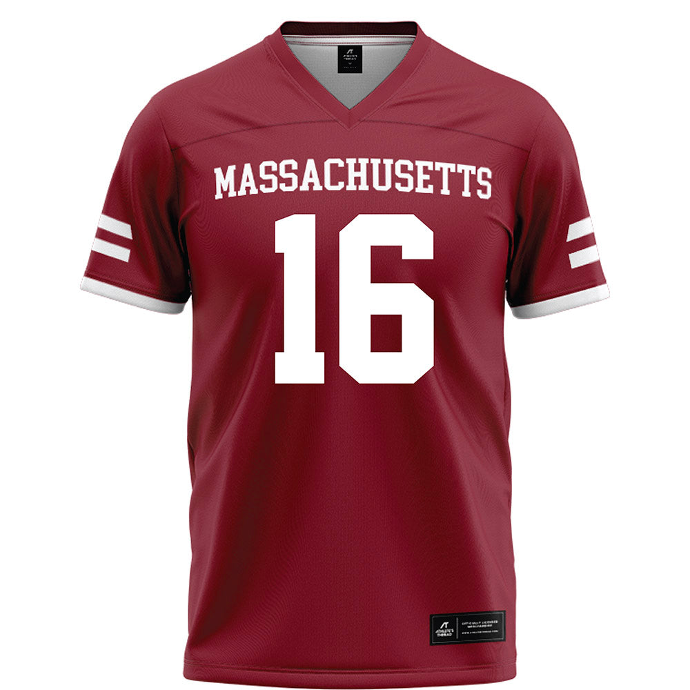 UMass - NCAA Football : Noah Staples - Maroon Football Jersey