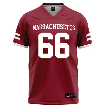 UMass - NCAA Football : Wyatt Terlaak - Maroon Football Jersey