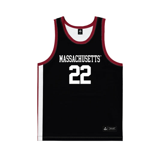 UMass - NCAA Men's Basketball : Charles Outlaw - Black Basketball Jersey-0