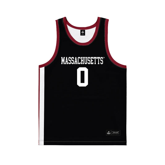 UMass - NCAA Men's Basketball : Danny Carbuccia - Black Basketball Jersey-0
