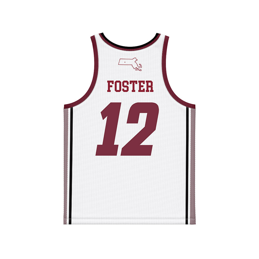 UMass - NCAA Men's Basketball : Tarique Foster - White Basketball Jersey