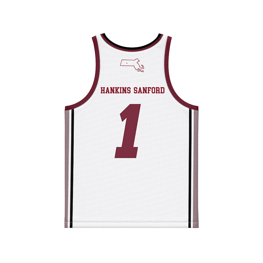 UMass - NCAA Men's Basketball : Daniel Hankins-Sanford - White Basketball Jersey