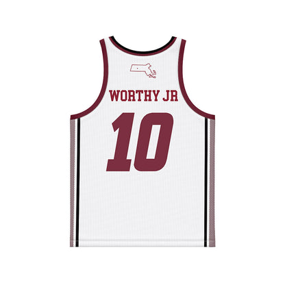 UMass - NCAA Men's Basketball : Marqui Worthy Jr - White Basketball Jersey