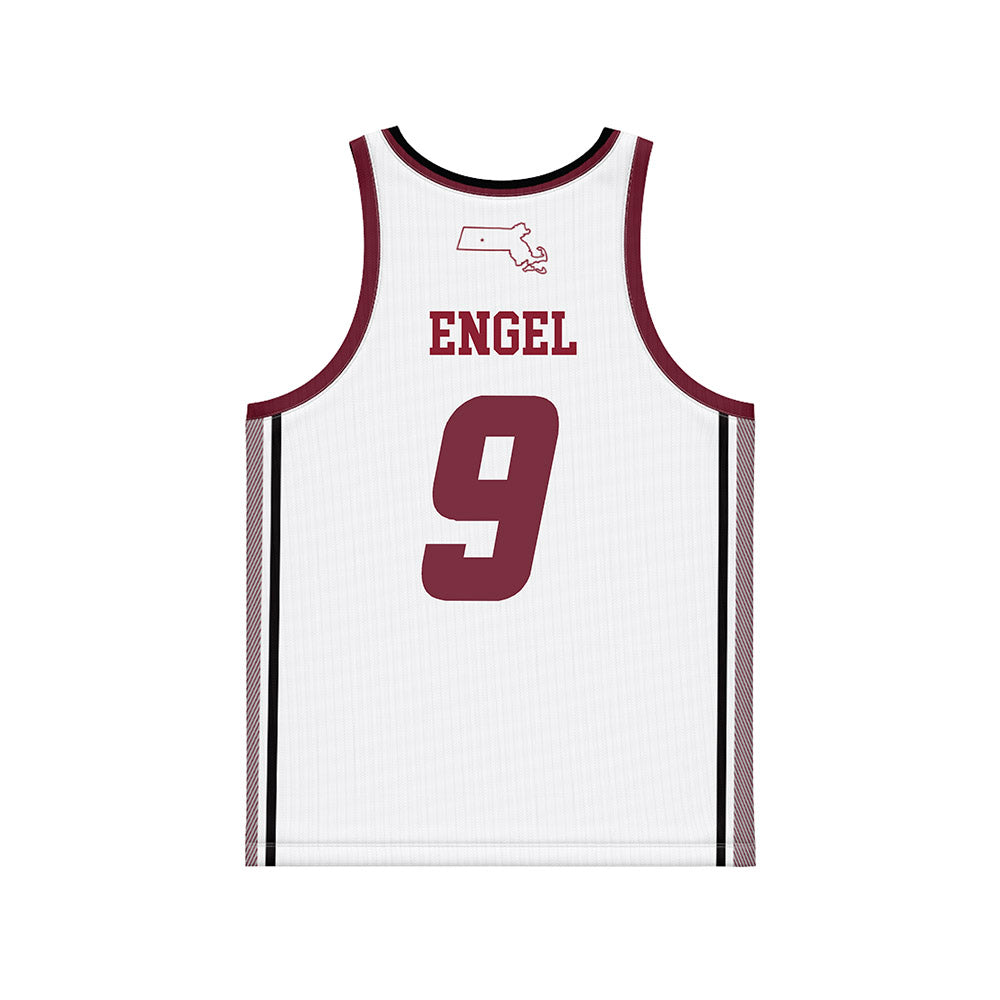 UMass - NCAA Men's Basketball : Josh Engel - White Basketball Jersey