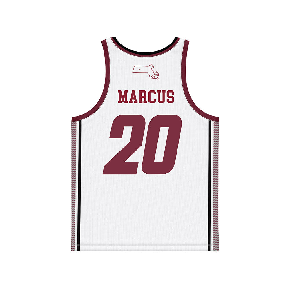 UMass - NCAA Men's Basketball : Ryan Marcus - White Basketball Jersey