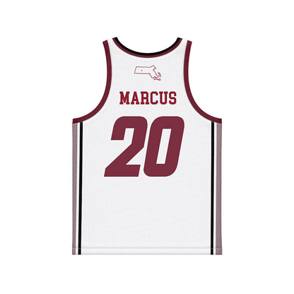 UMass - NCAA Men's Basketball : Ryan Marcus - White Basketball Jersey