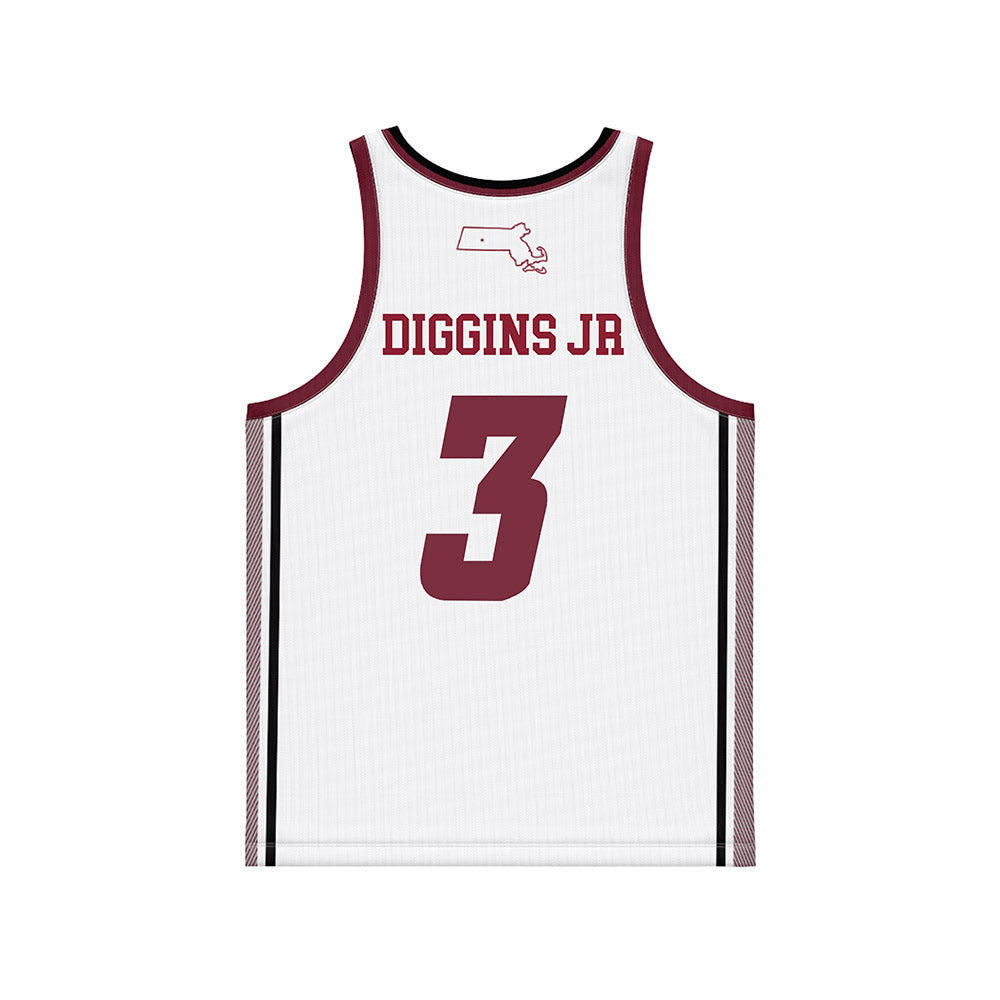 UMass - NCAA Men's Basketball : Rahsool Diggins Jr - White Basketball Jersey