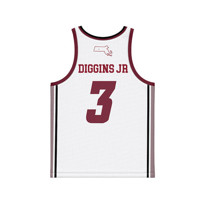 UMass - NCAA Men's Basketball : Rahsool Diggins Jr - White Basketball Jersey