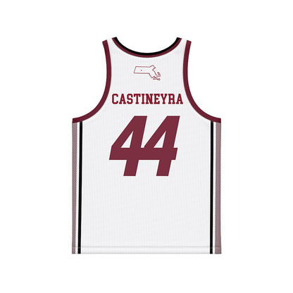 UMass - NCAA Men's Basketball : Rollie Castineyra - White Basketball Jersey