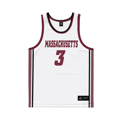 UMass - NCAA Men's Basketball : Rahsool Diggins Jr - White Basketball Jersey