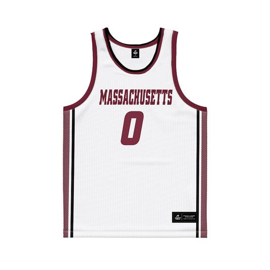 UMass - NCAA Men's Basketball : Danny Carbuccia - White Basketball Jersey-0