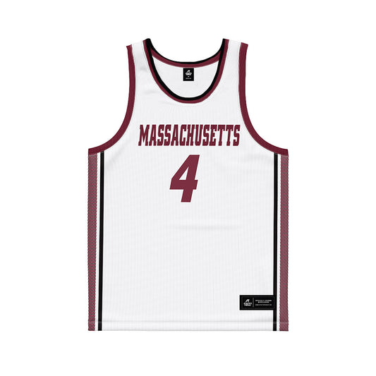 UMass - NCAA Men's Basketball : Robert Davis Jr - White Basketball Jersey