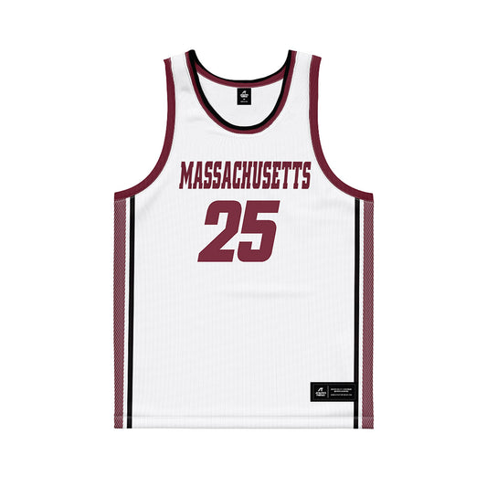 UMass - NCAA Men's Basketball : Dimitri Clerc - White Basketball Jersey-0