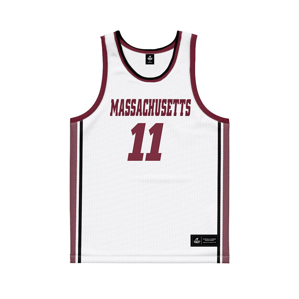 UMass - NCAA Men's Basketball : Jayden Ndjigue - White Basketball Jersey