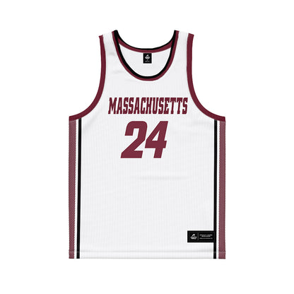 UMass - NCAA Men's Basketball : Marcus Banks Jr - White Basketball Jersey-0