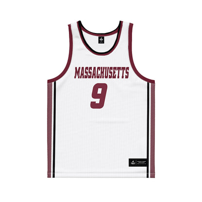 UMass - NCAA Men's Basketball : Josh Engel - White Basketball Jersey