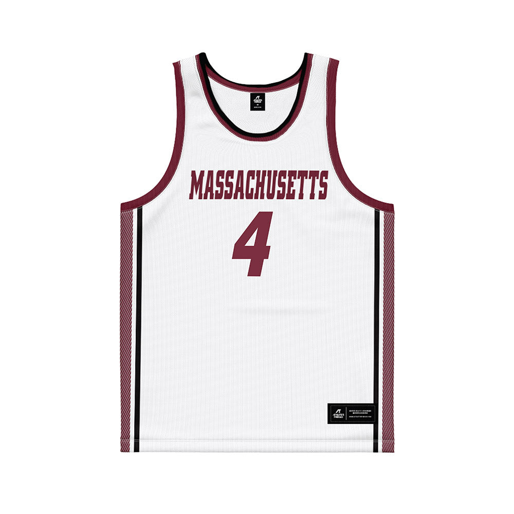 UMass - NCAA Men's Basketball : Isaiah Placide - White Basketball Jersey-0