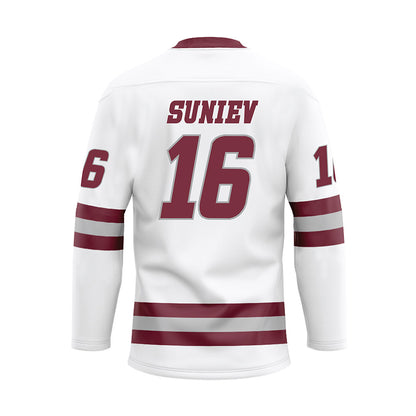 UMass - NCAA Men's Ice Hockey : Aydar Suniev - White Hockey Jersey