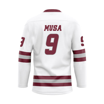 UMass - NCAA Men's Ice Hockey : Jack Musa - White Hockey Jersey