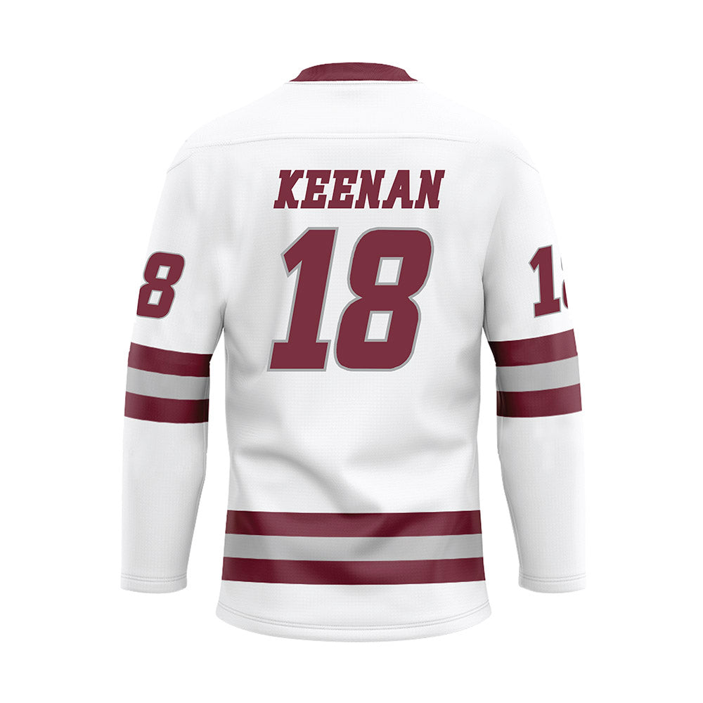 UMass - NCAA Men's Ice Hockey : Lawrence Keenan - White Hockey Jersey