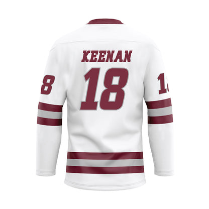 UMass - NCAA Men's Ice Hockey : Lawrence Keenan - White Hockey Jersey