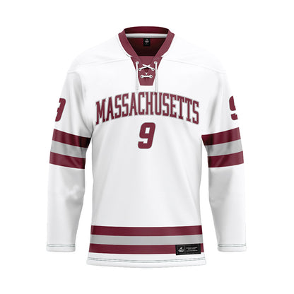 UMass - NCAA Men's Ice Hockey : Jack Musa - White Hockey Jersey