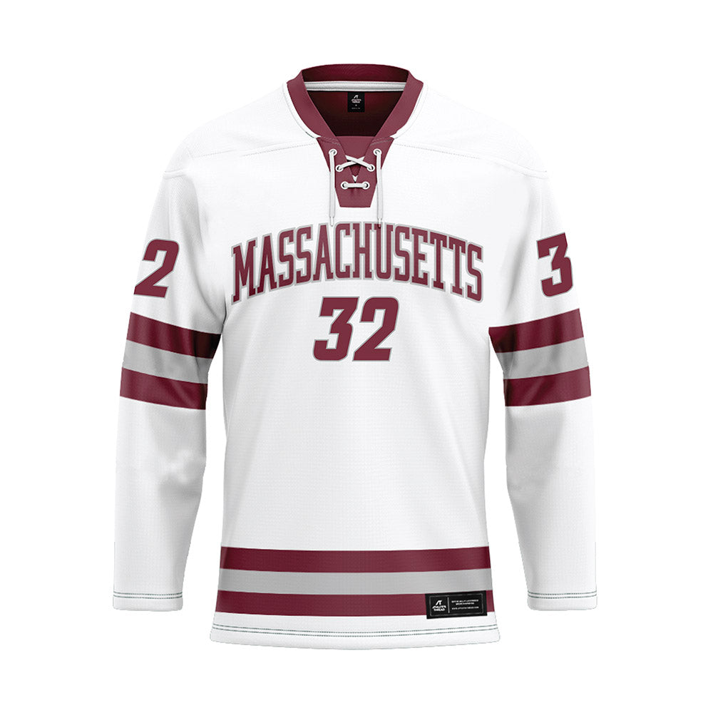 UMass - NCAA Men's Ice Hockey : James Norton - White Hockey Jersey