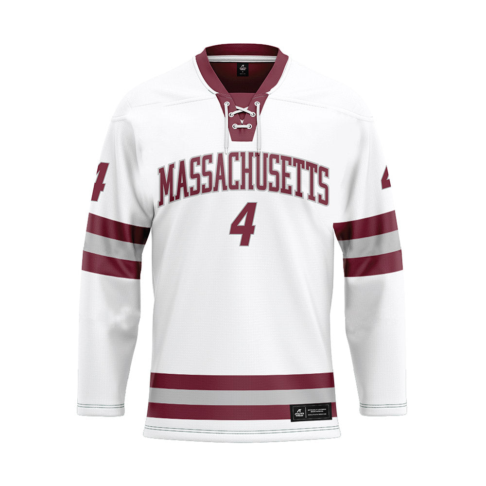 UMass - NCAA Men's Ice Hockey : Kennedy O'Connor - White Hockey Jersey