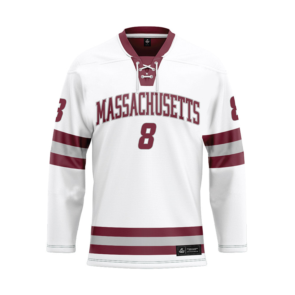 UMass - NCAA Men's Ice Hockey : Cam O'Neill - White Hockey Jersey