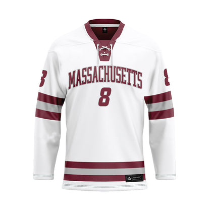 UMass - NCAA Men's Ice Hockey : Cam O'Neill - White Hockey Jersey