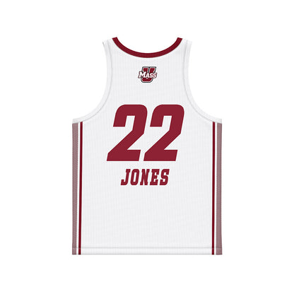 UMass - NCAA Women's Basketball : Mikenzie Jones - White Basketball Jersey