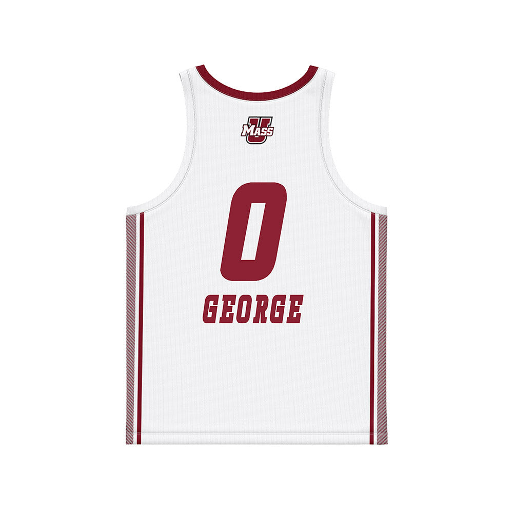 UMass - NCAA Women's Basketball : Anya George - White Basketball Jersey-1