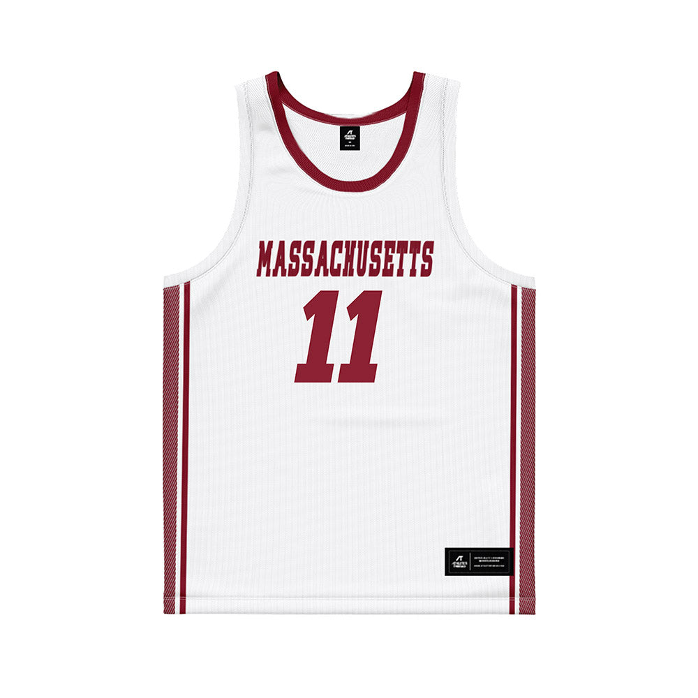 UMass - NCAA Women's Basketball : Megan Olbrys - White Basketball Jersey-0