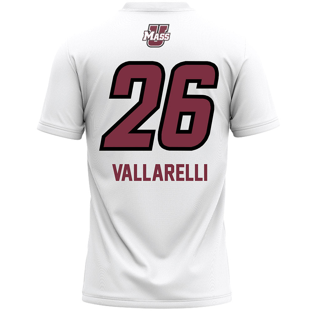 UMass - NCAA Women's Lacrosse : Rachel Vallarelli - White Lacrosse Jersey -1