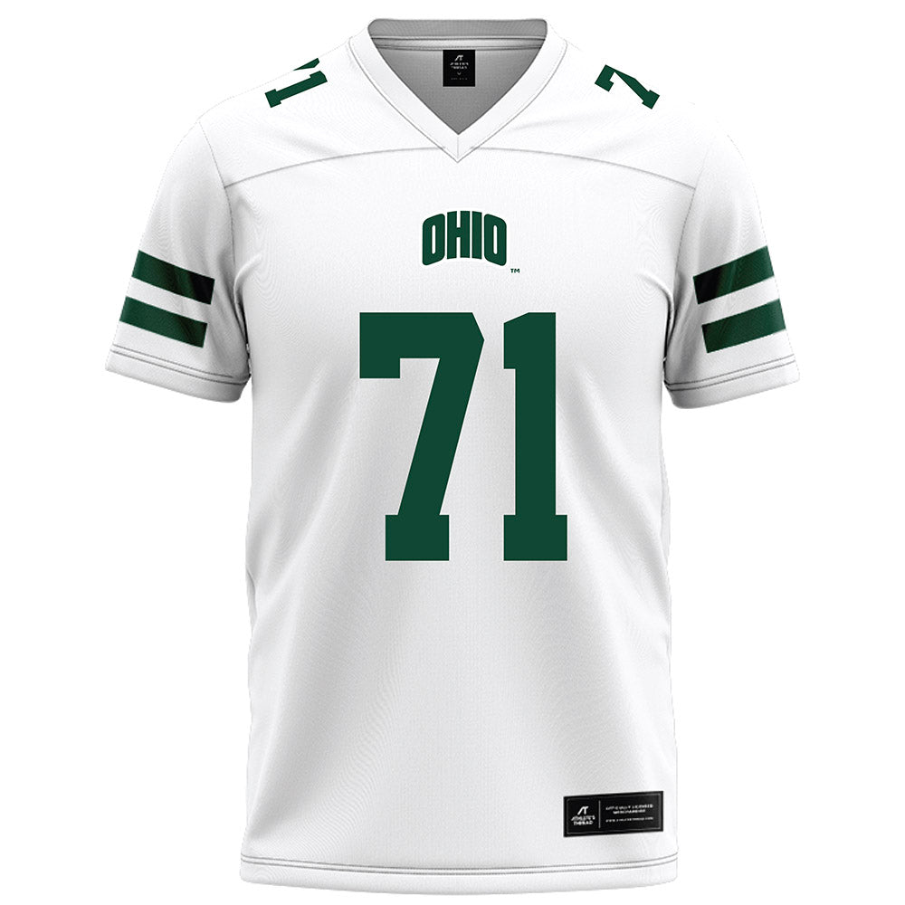 Ohio - NCAA Football : Aidan Johnson - White Football Jersey-0