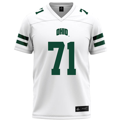 Ohio - NCAA Football : Aidan Johnson - White Football Jersey-0