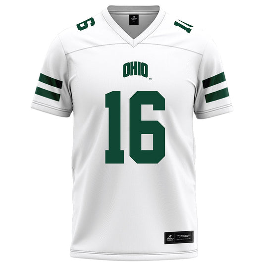 Ohio - NCAA Football : Matthew Papas - White Football Jersey-0