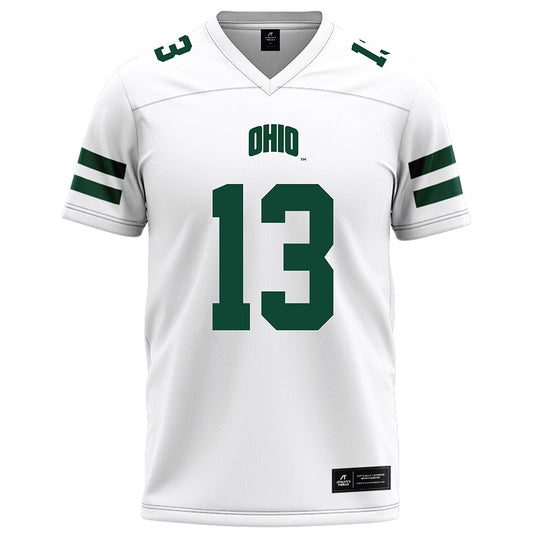 Ohio - NCAA Football : Parker Navarro - White Football Jersey-0