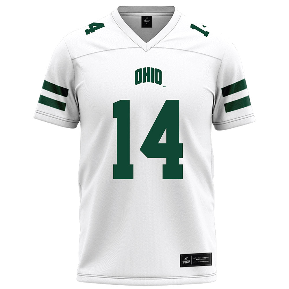 Ohio - NCAA Football : Xander Karagosian - White Football Jersey-0