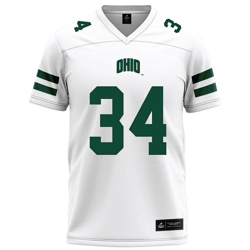 Ohio - NCAA Football : Lukas Stiles - White Football Jersey