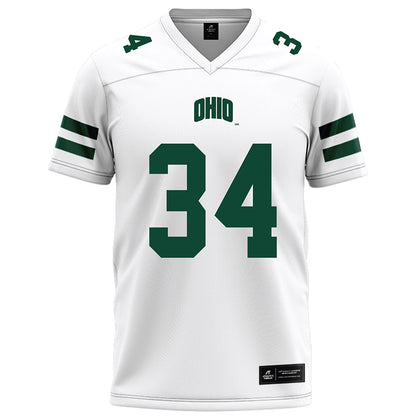 Ohio - NCAA Football : Lukas Stiles - White Football Jersey