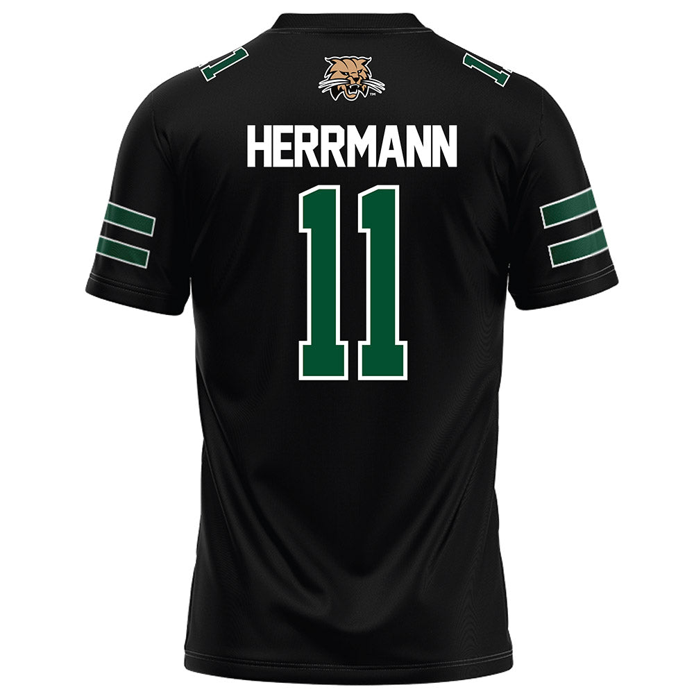 Ohio - NCAA Football : Evan Herrmann - Black Football Jersey-1